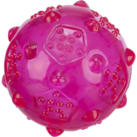 Кучешка играчка Trixie Ball топка от термопластична гума в розов цвят